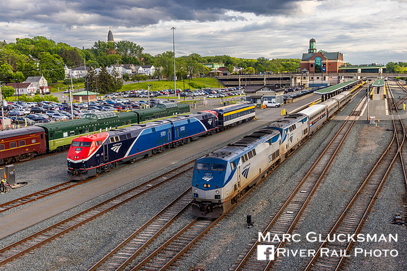 Amtrak P42Cs 9701 & 9700, Albany-Rensselear, New York