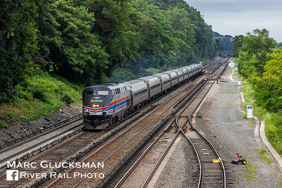 Amtrak Train 63-69, AMTK 130, Hastings-On-Hudson, New York