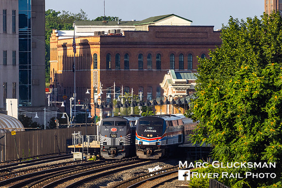 Amtrak 63-69 AMTK 130 MTA Metro-North Railroad 832 MNCW 211, Yonkers, New York