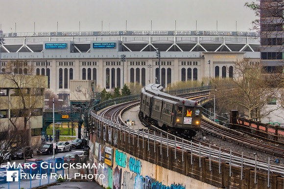 MTA NYCT Subway/NYTM, Baseball Nostalgia Special, Lo-V, Yankee Stadium, Bronx, New York