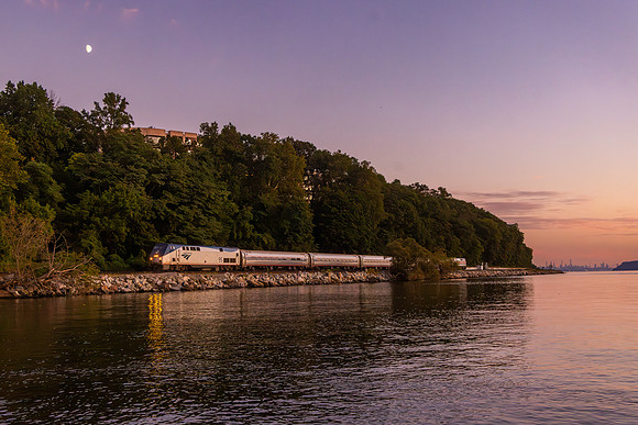 Amtrak Train 291 (Ethan Allen Express), AMTK 95, Dobbs Ferry, New York