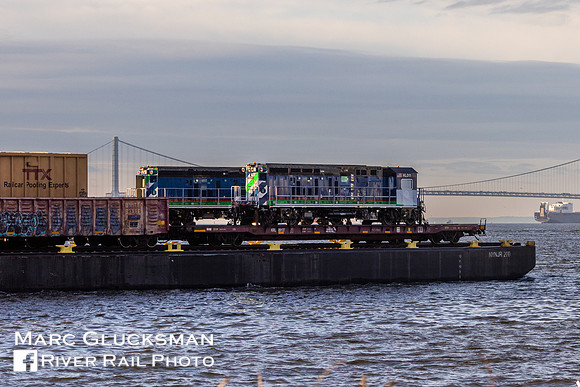 NYNJ Rail, McAllister Towing Bruce McAllister, Wabtec/MTA NYCT Subway R255, New York Harbor