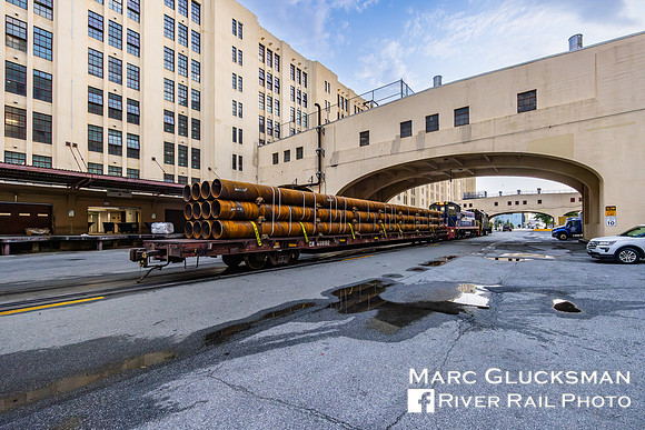 Flat Car With Windmill Parts, Brooklyn Army Terminal, Brooklyn, New York