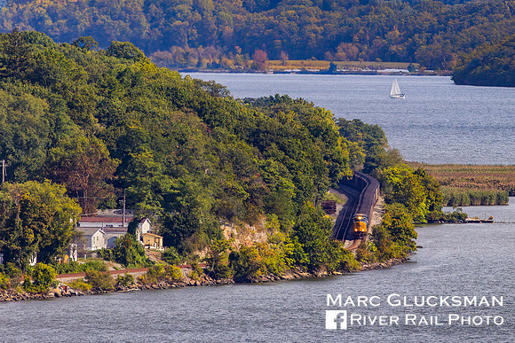 CSX C748-14 CSXT 4574 3107 DPU 7223, Fort Montgomery, New York