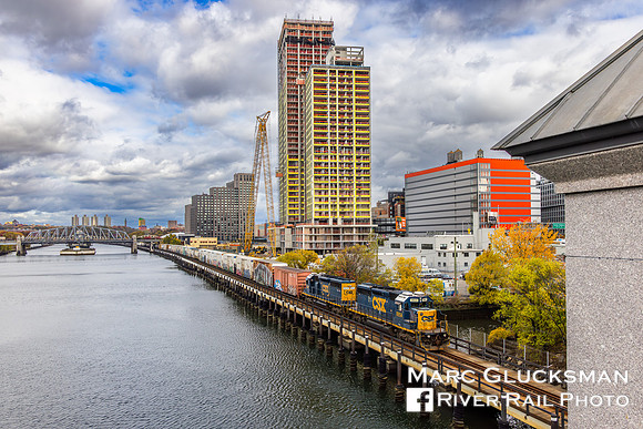 CSX M701 Y102 CSXT 8854 8840, Oak Point Link, Bronx, New York