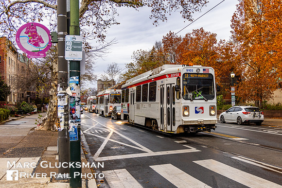 2025-11 SEPTA Trolley Diversion, Philadelphia, Pennsylvania