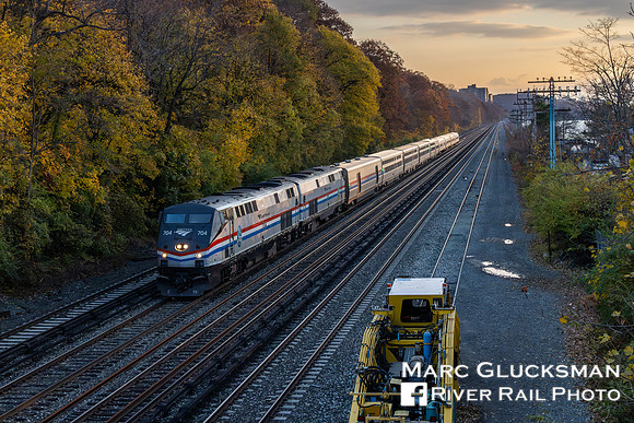 Amtrak 49 Lake Shore Limited AMTK 704 706, Riverdale, Bronx, New York
