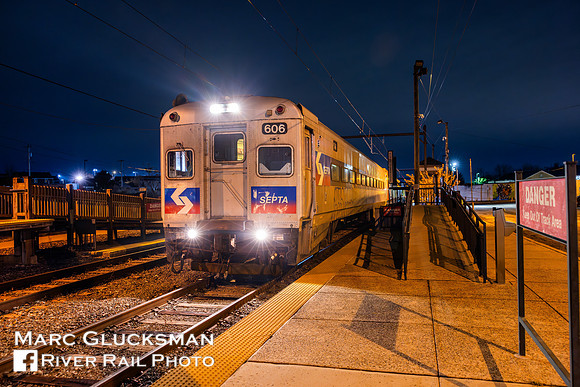 SEPTA Wash Train SPAX 606, Fox Chase, Pennsylvania