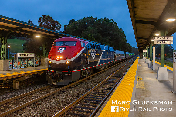 Amtrak Train 243 AMTK 9700, Peekskill, New York