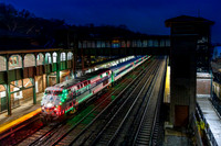 MTA Metro-North Holiday Lights, Train 8741 MNCW 203, Hastings-On-Hudson, New York