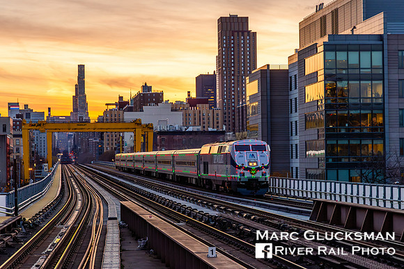 MTA Metro-North Holiday Lights, Train 843 MNCW 203, Harlem-125 Street, New York, New York