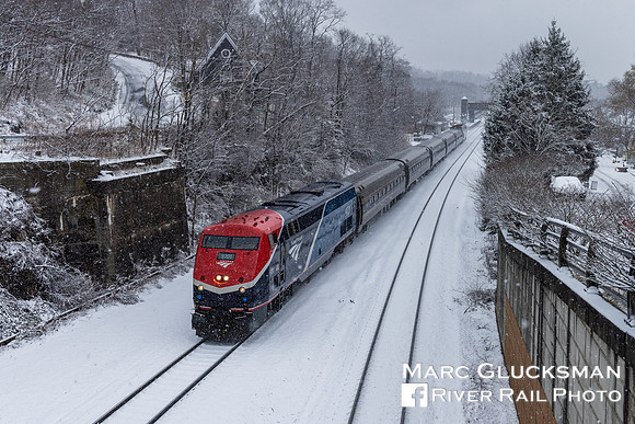 Amtrak 233 AMTK 9701, Garrison, New York