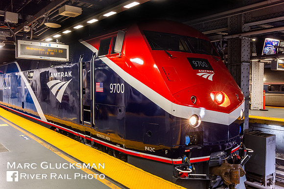 Amtrak 871, AMTK 9700 P42C, New York Penn Station