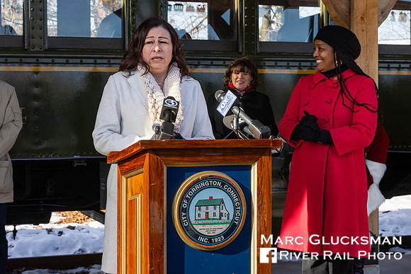 Torrington Mayor Molly Spino, Nauagtuck Railroad/RMNE, Torrington Station Ribbon Cutting