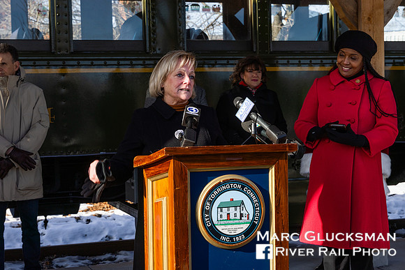 Torrington Former Mayor Elinor Carbone, Nauagtuck Railroad/RMNE, Torrington Station Ribbon Cutting