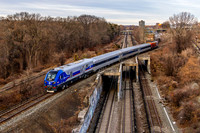 MTA Metro-North Railroad, Employee Holiday Train, Woodlawn Flyover, Bronx, New York