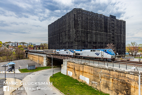 Amtrak 49 Lake Shore Limited AMTK 107, Central Warehouse, Albany, New York