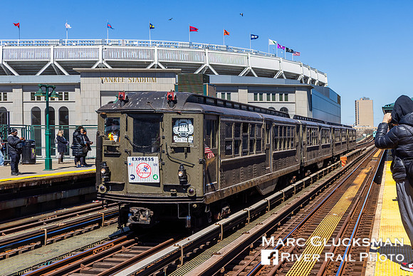 MTA NYCT Subway/NYTM, Baseball Nostalgia Special, NYCT 9307, Yankee Stadium, Bronx, New York