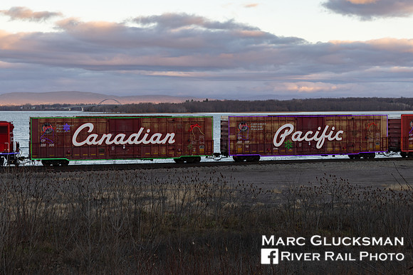 CP Holiday Train, CP 2246, Lake Champlain, Moriah, New York