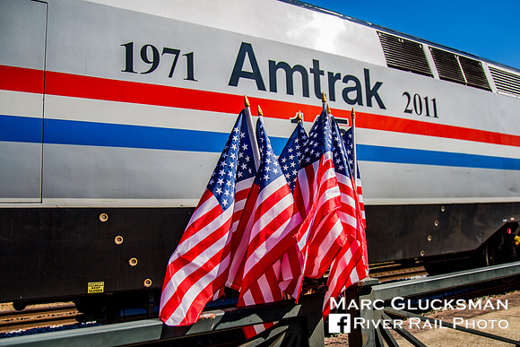 Amtrak 1971-2011 with Flags