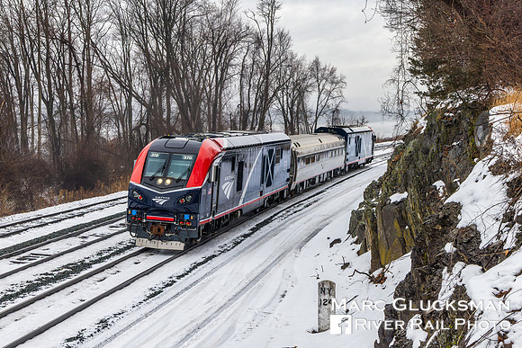 Amtrak ALC-42 Qual Train, AMTK 370 374, Stuyvesant, New York