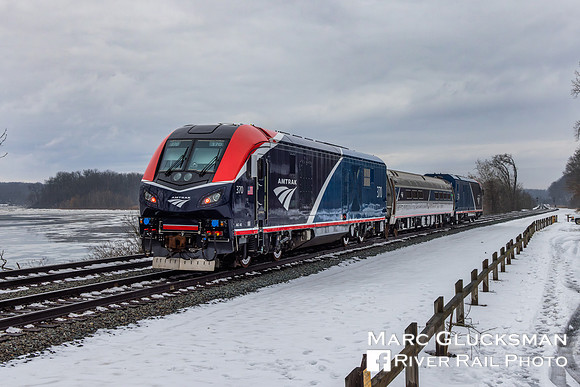 Amtrak ALC-42 Qual Train, AMTK 370 374, Stockport, New York