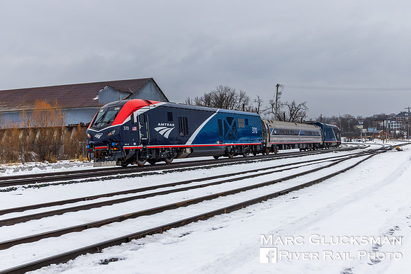 Amtrak ALC-42 Qual Train, AMTK 370 374, Hudson, New York