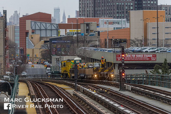 MTA NYCT Subway, Work Train, 0L898, 4 Line Tunnel Portal, Bronx, New York