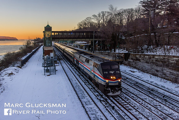 Amtrak Train 232 AMTK 715, Riverdale, Bronx, New York