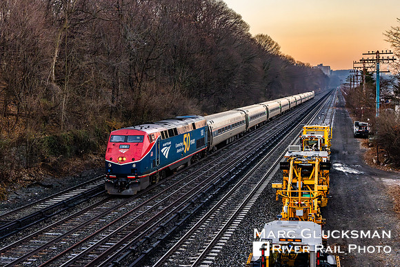Amtrak 63 69 Combo, AMTK 108 (Phase VI/50th Ann), Riverdale, Bronx, New York