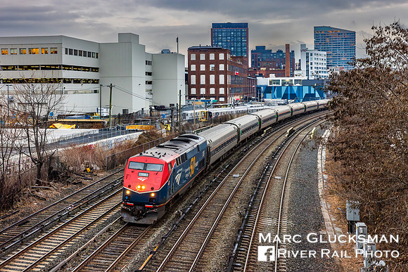 Amtrak 63 69 Combo, AMTK 108 (Phase VI/50th Ann), Yonkers, New York