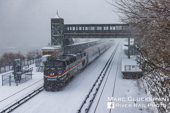 Amtrak 280 AMTK 706, MNR Riverdale, Bronx, New York