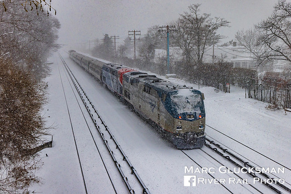 Amtrak 280 AMTK 110 9702, MNR Riverdale, Bronx, New York