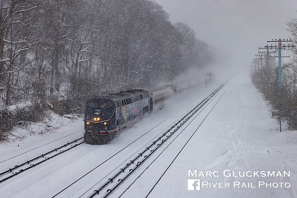 Amtrak 283 AMTK 100, MNR Riverdale, Bronx, New York