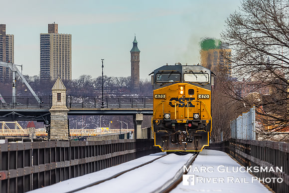 CSX M701, CSXT 470 464, Oak Point Link, Bronx, New York