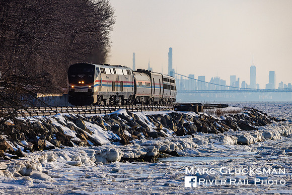 Amtrak 49 Lake Shore Limited, AMTK 710 711 8599, Dobbs Ferry, New York