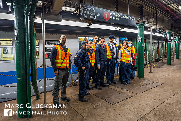 MTA NYCT Subway Holiday Train Nostalgia Special, Group Picture, New York, New York