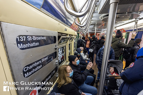 MTA NYCT Subway Holiday Train Nostalgia Special, Interior,  New York, New York