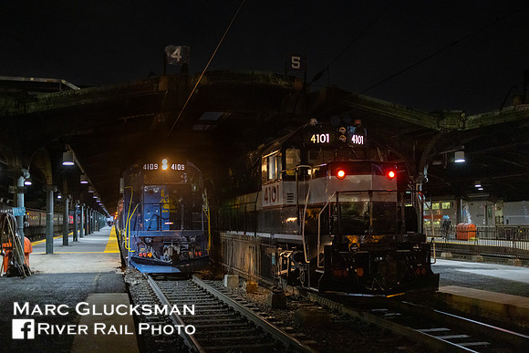 NJTR 4101 and 4109, Hoboken Terminal, Hoboken, New Jersey