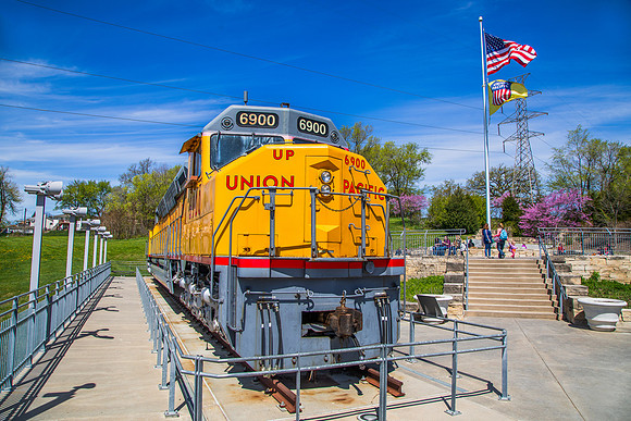 Union Pacific Railroad UP 6900 and 4023, Kenefick Park, Omaha, Nebraska