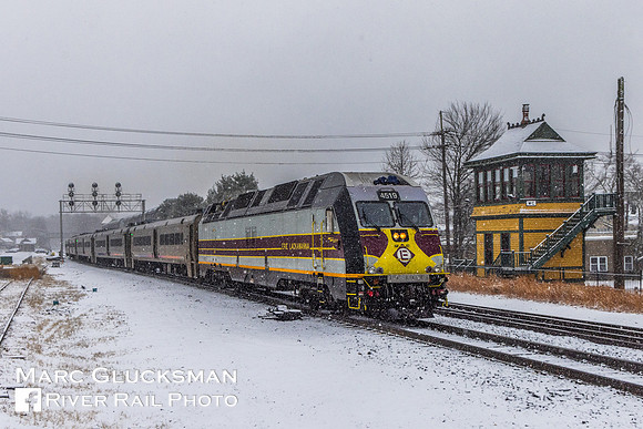 NJT Train 1871 NJTR 4519, WC Tower, Waldwick, New Jersey