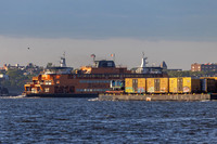 Staten Island Ferry meets NYNJ Rail barge and McAllister