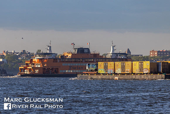 Staten Island Ferry meets NYNJ Rail barge and McAllister