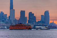 New York Harbor with SI Ferry, NYPD & USCG