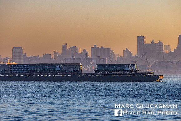 NYNJ Rail, McAllister Towing Marjorie McAllister, Wabtec/MTA NYCT Subway R255, New York Harbor