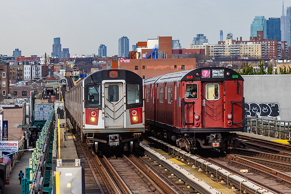 MTA NYCT Subway/NYTM, Baseball Nostalgia Special, R-33/R-36, Queens, New York