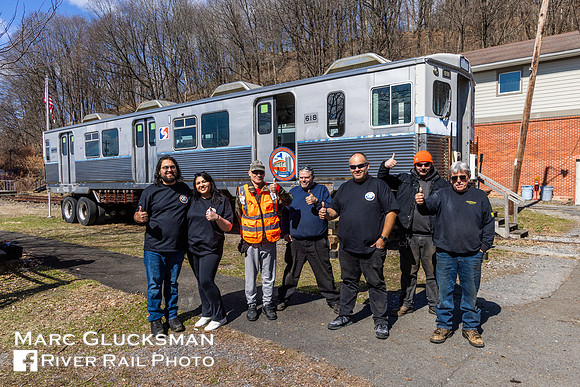 SEPTA 618 Delivered to Trolley Museum Of New York, Kingston, New York