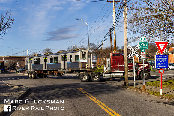 SEPTA 618 Delivered to Trolley Museum Of New York, Kingston, New York