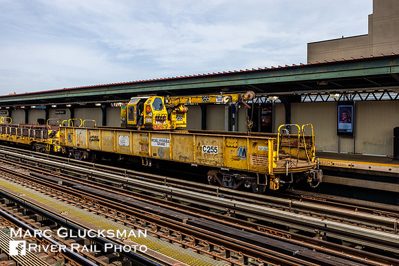 MTA NYCT Subway, C Divison, 0C255 R53 Fuji Heavy Industries Crane, Halsey Street, Brooklyn, New York