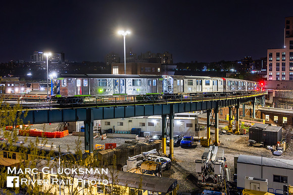 MTA NYCT Subway, C Division, Pump Train, PC04 P8005, HL 015, 207 St Flyover, New York, New York